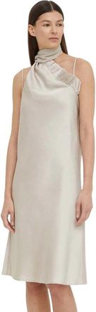 Bruuns Bazaar Nellie Jurk - Dames - Feestkleedjes - Beige - S - Polyester - Kleedjes