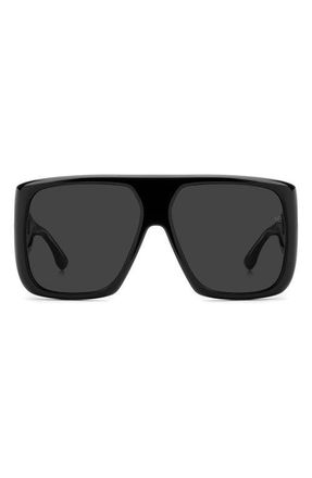 Victoria Beckham 60mm Flat Top Sunglasses in Black/Grey at Nordstrom