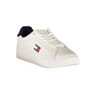 Tommy Hilfiger Leather-Polyurethane Blend Sneaker - White