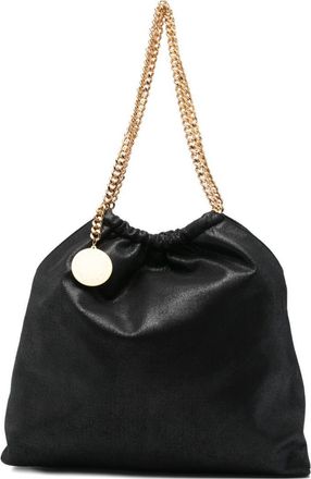 Stella McCartney Falabella Drawstring Shoulder Bag In Black Vegan Leather