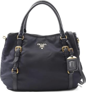 Prada leather tote bag - Blue
