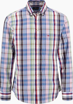 Fynch-Hatton Mens FYNCH-HATTON LONG SLEEVED SHIRT CRANBERRY RED CHECK - Size: 42