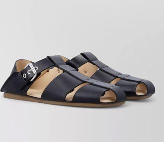 Christophe Lemaire fisherman slip on sandal cut out design
