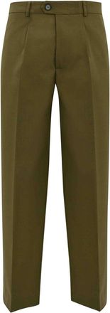 Amaranto Wool Blend Trousers With Pleats