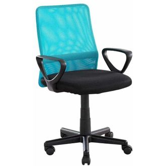Home Heavenly Home Heavenly- Silla escritorio Maya, silla de oficina pequeña. Respaldo malla transpirable. Color: Azul Turquesa