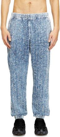 Diesel D-Labb-S Prince of Wales Print Boucl&eacute; Denim Joggers at Nordstrom, Size X-Large