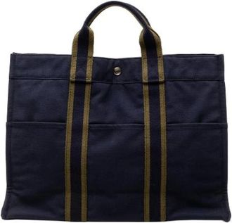 Herm&egrave;s Pre-owned Tote Bags, female, Blue, Size: ONE SIZE Pre-owned Fourre Tout MM Tote