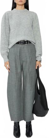 Ulla Johnson Romily Alpaca Long Sleeve Pullover Sweater In Pebble