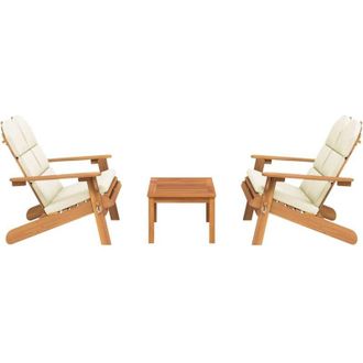vidaXL Vidaxl - Juego De Muebles De Jard&iacute;n Adirondack 3 Piezas Madera Acacia
