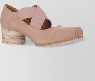 Uma Wang leather square-toe ballet pumps