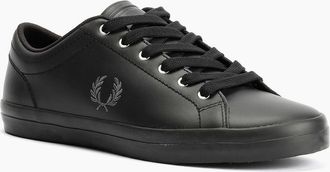 Fred Perry Mens Fred Perry Baseline Leather Mens Black Trainers - Size: 11