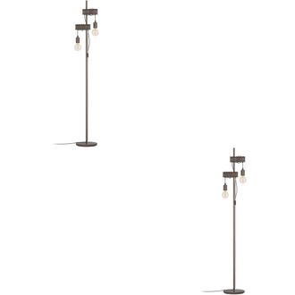 Loops 2 PACK Stylish Design Antique Brown & Black Floor Lamp - Indoor Use