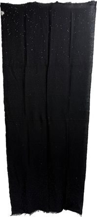 Brunello Cucinelli Brunello Cucinelli Pre-owned Womens Sequined Scarf in Black Cashmere - One Size