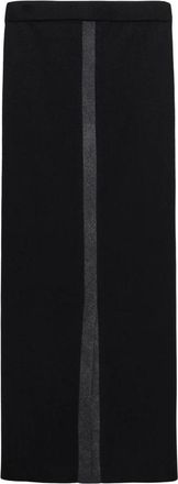 Dorothee Schumacher Shimmerende Merino Rok - Dames - Midirokken - Zwart - XS - Wol - Rokken