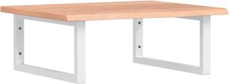 vidaXL Estante De Lavabo De Pared De Acero Y Madera Maciza De Roble Vidaxl