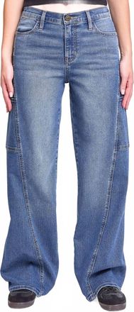YMI Junior High Rise Wide Leg Jeans In Medium Blue