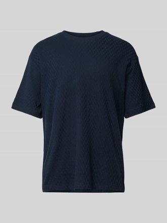 s.Oliver Black Label Relaxed Fit T-Shirt aus strukturiertem Jersey in Marine, Gr&ouml;&szlig;e XXL