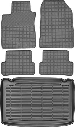 OEM Juego De Alfombrillas De Goma Para Coche Y Maletero Para Renault Clio Iii Hatchback (2006-2012)