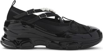 Simone Rocha Black Criss Cross Ballet Flats