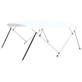 vidaXL Toldo Bimini De 4 Arcos Blanco 243x(230-244)x137 Cm Vidaxl