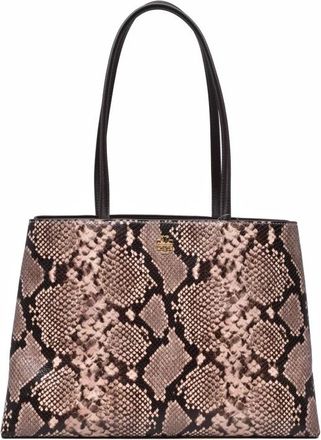 Tory Burch Tassen, Dames, Veelkleurig, ONE Size, Leer, Britten Snake Tote