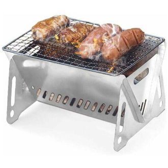 OEM Minibarbacoa Plegable Y Port&aacute;til - Superficie De Cocci&oacute;n: Aprox. 16 Cm X 21 Cm - Port&aacute;til - Barbacoa De Carb&oacute;n Para 1 O 2 Personas (plegada: Aprox. 33