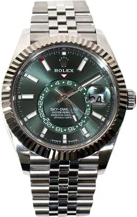 Rolex Sky-Dweller 42mm Watch with Green Dial