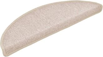 vidaXL Stair Mats 15 pcs 56x17x3 cm Taupe Half Round Vidaxl