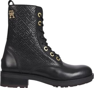 Tommy Hilfiger Thgram Biker Boot - Dames - Schoenen - Zwart - Maat: 36 EU Leer