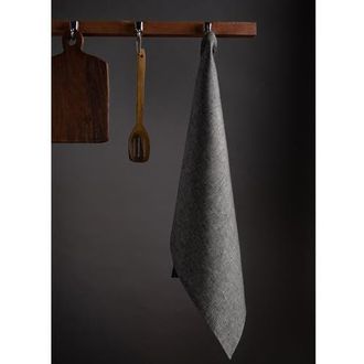 Solino Home Linen Kitchen Towels - Kitchen Linen in Charcoal Grey at Nordstrom, Size Medium