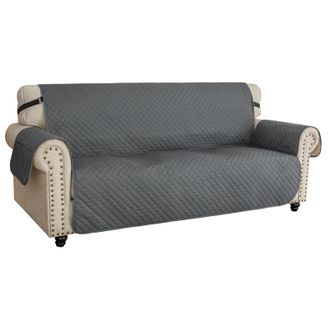 OEM Sof&aacute; De 3 Plazas, Funda Impermeable, Reversible, Antideslizante, Para Mascotas, Gris Oscuro