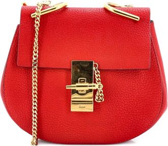 Chlo&eacute; Drew Leather Mini crossbody bag - Rosso