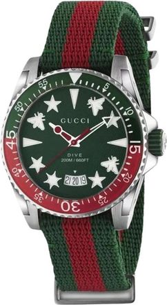 Gucci Dive Ya 136339 - Heren - Horloges - Veelkleurig - ONE Size - Polyester - Accessoires