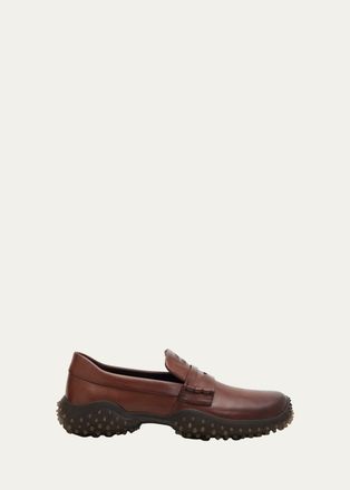 Miu Miu Bubble Leather Penny Loafers