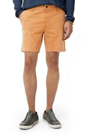 John Varvatos Jayden Seamed Stretch Cotton Shorts in Copper at Nordstrom, Size 31