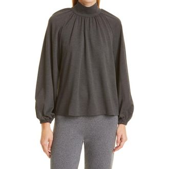 Toccin Long Sleeve Turtleneck Top in Charcoal at Nordstrom Rack, Size X-Small