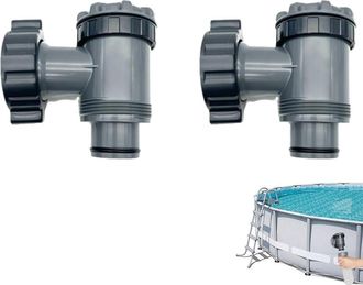 OEM Juego De 2 V&aacute;lvulas De Cierre Para Piscinas In-tex - V&aacute;lvula De Pist&oacute;n Para Piscinas Elevadas - V&aacute;lvula De Repuesto Para Piscinas Elevadas - Kit De Co