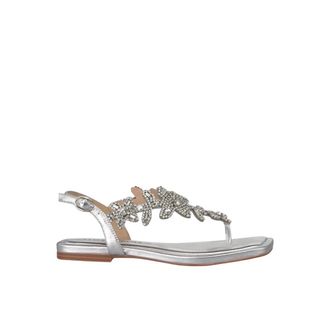 Alma En Pena Flat Sandals, female, Gray, 9 UK, Sandal adorned rhinestones flowers