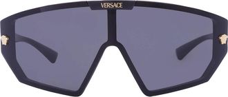 Versace Dark Grey Shield Unisex Sunglasses VE4461 GB1/87 47