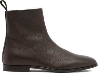 Bally Westminster grained boots - men - Deer Skin/Sheepskin/Grained Leather/Rubber - 43.5 - Brown