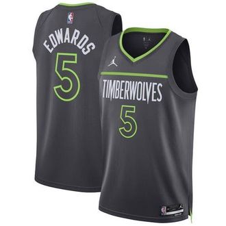 Jordan Brand Unisex Jordan Brand Anthony Edwards Charcoal Minnesota Timberwolves Swingman Jersey - Statement Edition at Nordstrom, Size Small