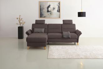 HOME AFFAIRE Ecksofa »Westerland L-Form« Federkern-Polsterung, wahlweise mit Bettfunktion, Bettkasten