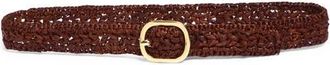 Veronica Beard Raffia Loop Belt in Brown at Nordstrom, Size X-Small