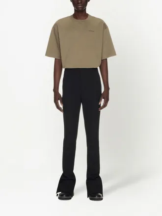 Off-white Wool Skinny Trousers - Black
