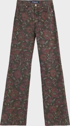 Veronica Beard Crosbie Floral Flare Jeans