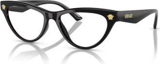 Versace Zwart Goud Logo Brillen Monturen - unisex - Brillen - Zwart - 52 MM - Accessoires