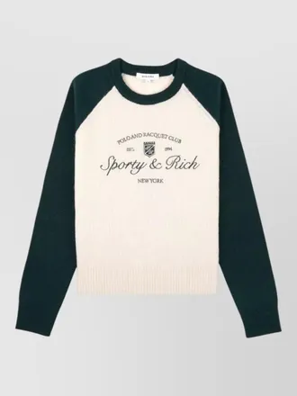 Sporty & Rich syracuse cashmere crew neck sweater