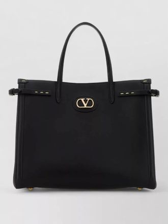 Valentino Garavani vlogo signature leather tote shopping bag