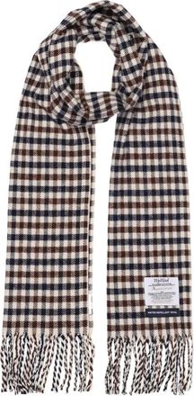 Aquascutum Sciarpa a quadri con frange - Toni neutri