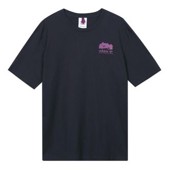 adidas originals Flmount Tee Printing Sports Short Sleeve Blue H13912